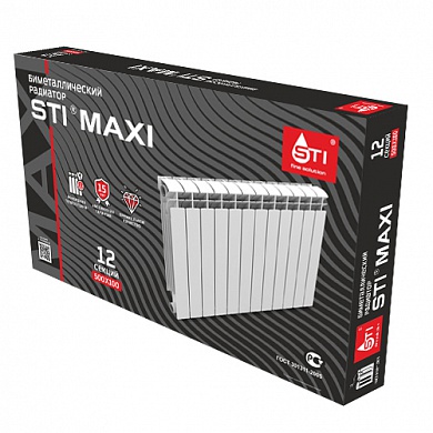 Биметаллический радиатор STI MAXI 500/100 12 сек.