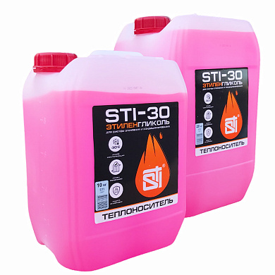 Теплоноситель (антифриз) STI этиленгликоль (-30°C) 20 кг.